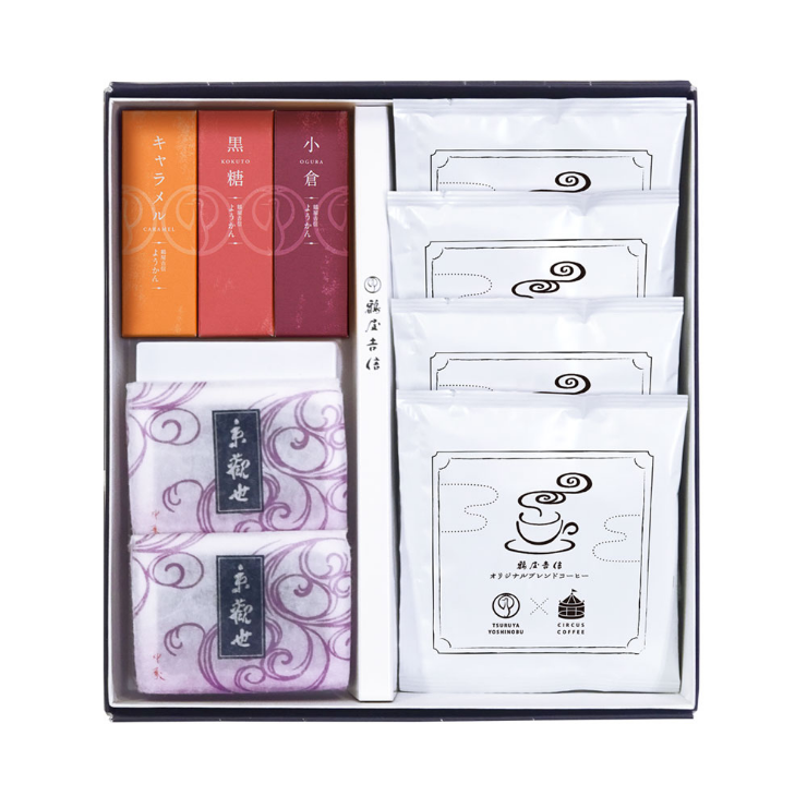 オリジナル珈琲×和菓子詰合せ「コーヒーと和菓子のセットD-2」｜鶴屋